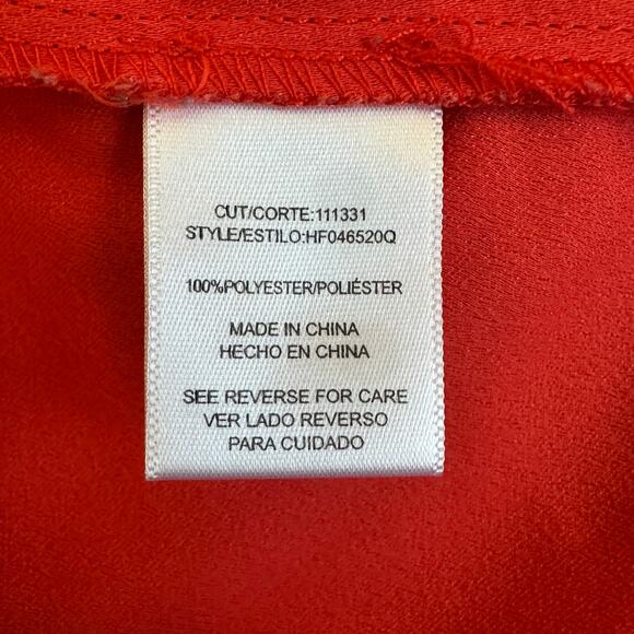 Heart Soul Mini Dress Womens S Blood Orange Tiered Ruffle Sleeve Boho Modest - Picture 5 of 5